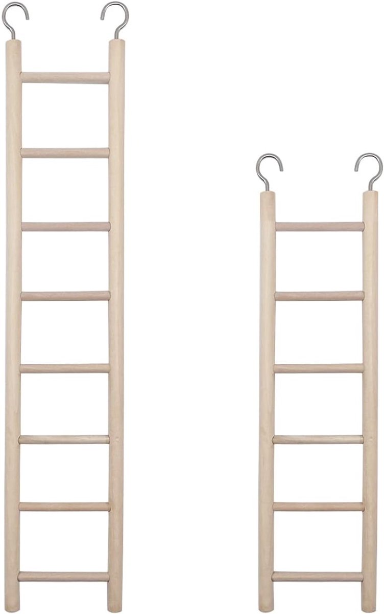 Lwingflyer - Escalera de Madera para pájaros (2 Unidades)
