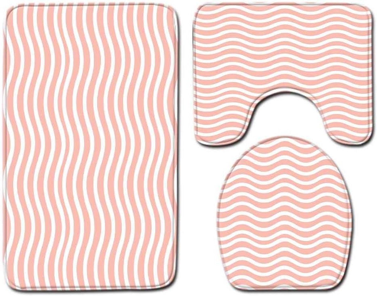 Mat, Bad Mat, Badkamer Anti-slip Mat, Badkamer 3 Set Toiletmat, Machinewash Badkamer Tapijt, Douchemat 50cmx80cm