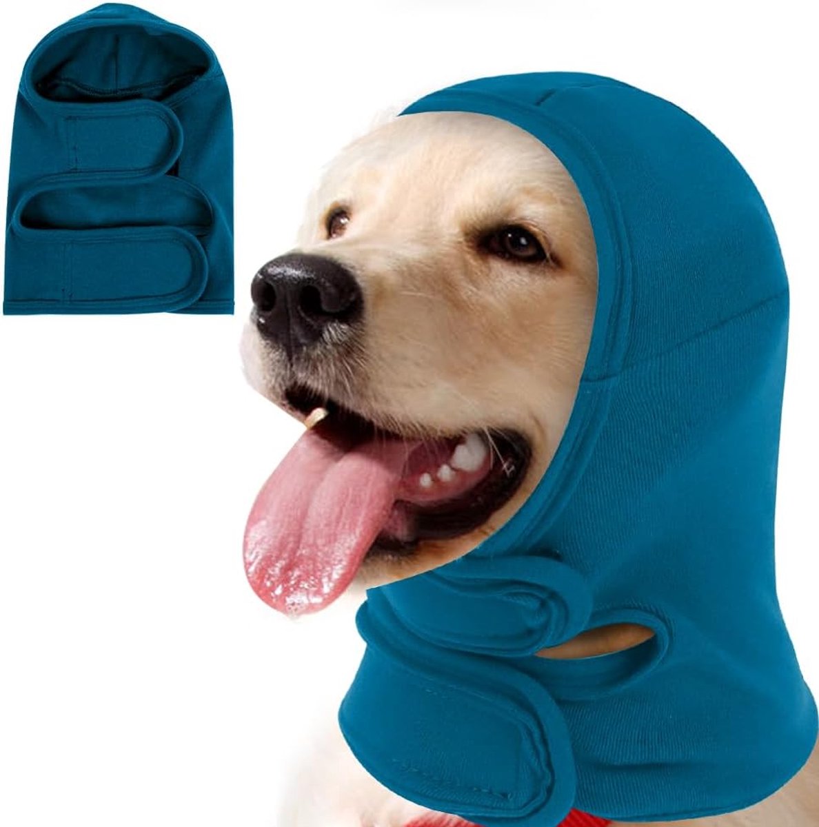 Oorbeschermers voor honden, oorbeschermers voor honden, geluidsbescherming, gehoorbescherming, oorbeschermers, oorbescherming, honden na operatie, hoody (blauw, M)