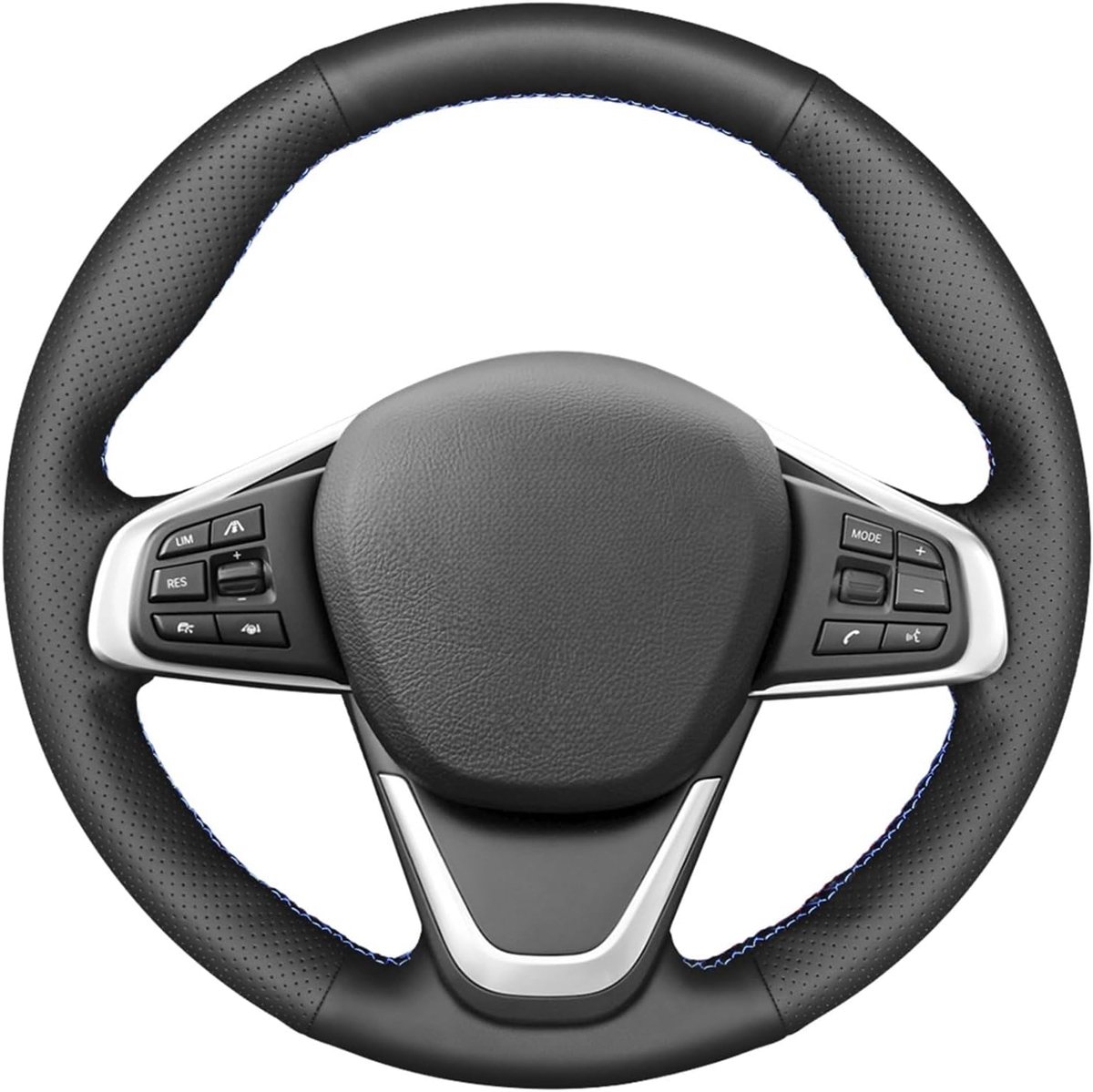 Lederen stuurhoes voor BMW 2-serie F45 (Active Tourer) 2014-2021/2-serie F46 (Gran Tourer) 2014-2021/X1 F48 2015-2021/X2 F39 2018-2021/2-serie stuurhoes
