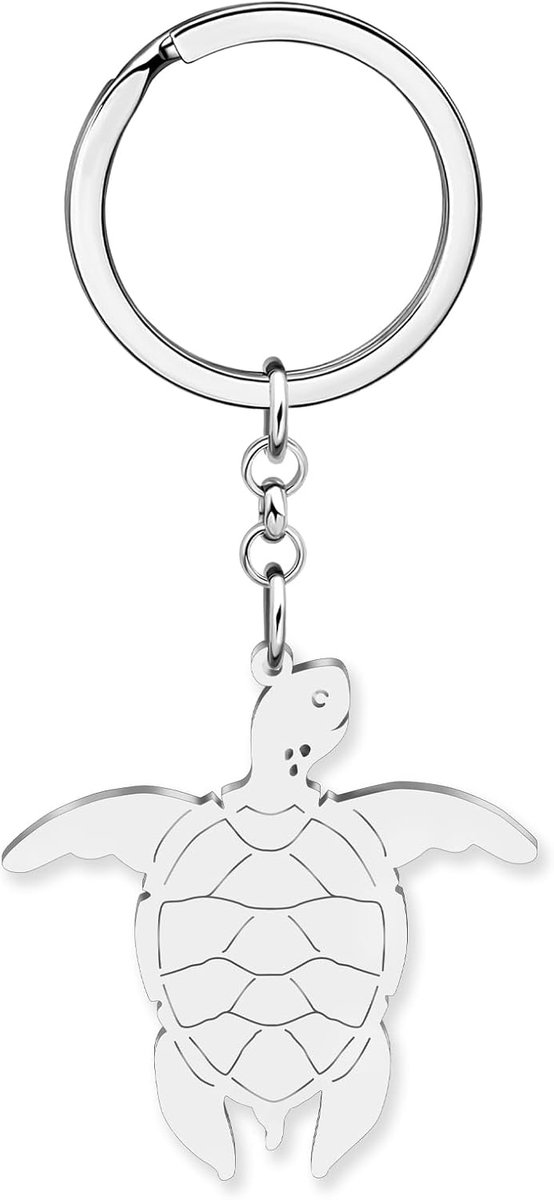 Staal Zeeschildpad Haai Dolfijn Vis Sleutelhanger Zeepaardje Krab Sleutelhangers Charms Zomer Geschenken Voor Vrouwen Meisjes