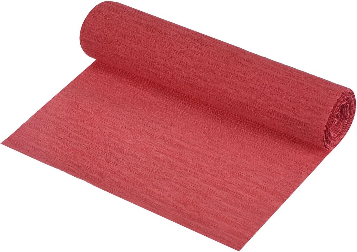 Rol crêpepapier, crêpepapier, decoratie, 20 meter lang, 14 cm breed voor huwelijksceremonie, verschillende feestdecoraties, donkerrood