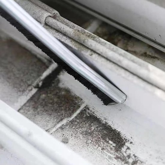 3 stuks spleetreinigingsborstel, harde haren groef spleet reinigingsgereedschap hangbare voegenreiniger borstel voor deur raam track aanrecht (zwart) — afbeelding 2