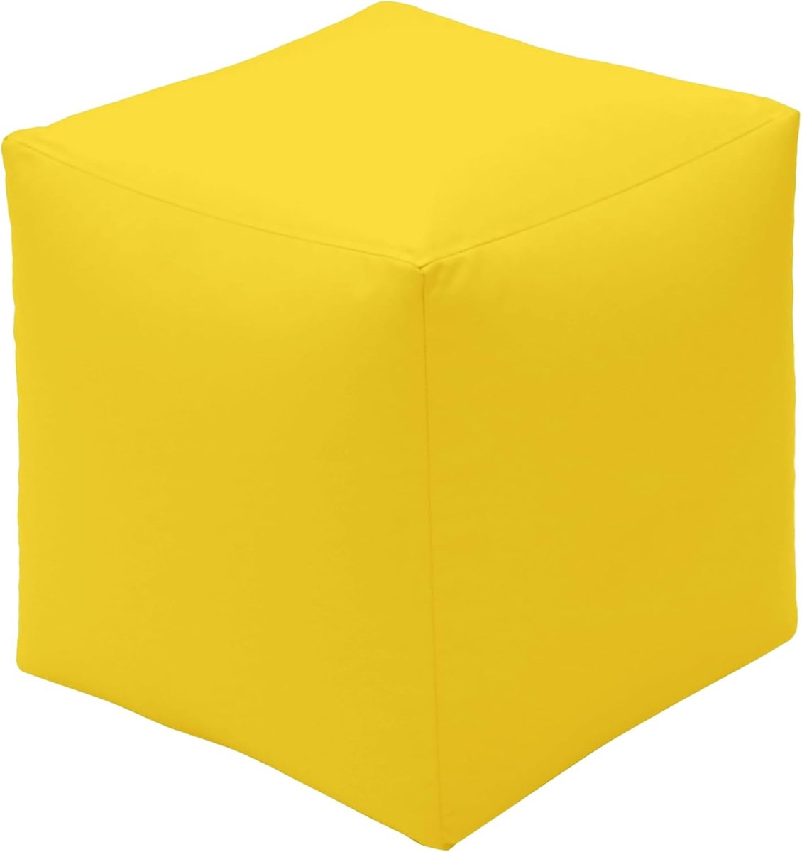 25 Zachte zitzak voetenbank | Indoor Outdoor waterbestendige kubusvoetsteun | Lichtgewicht en comfortabele woonkamer gaming poef zitting | Ergonomisch ontworpen duurzame zitzak beensteun (geel)