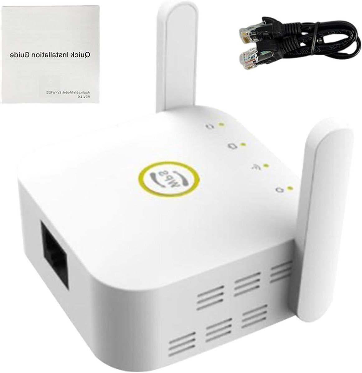 WiFi Versterker - Repeater Signaalbooster - Internet Uitbreiden - 300M Dual Wireless - 8.5 x 8.5 x 8 cm - Wit