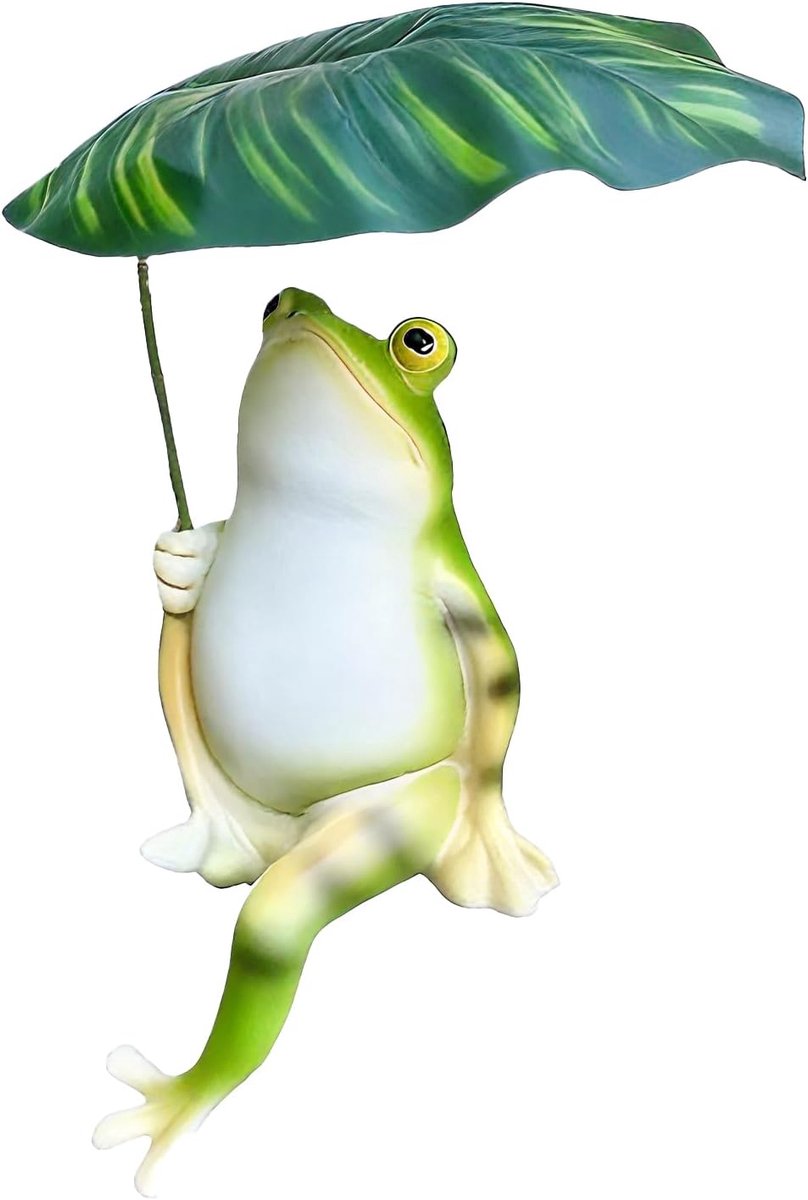 Beelden, Kikkerbeelden Voor Tuin, Kikkerfiguur, voor Thuis, Kantoor, Badkamer, Woonkamer (Groen)