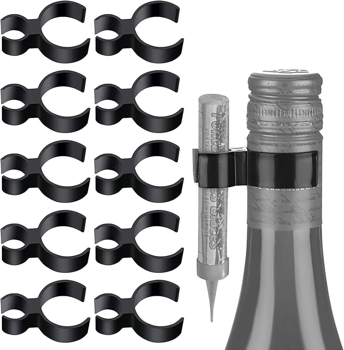 Wonderkaars clips, champagnefles wonderkaarsen clips, fles enkele houder veiligheidsclips, champagne wonderkaarsenhouder clips, voor kaars keuken en feestartikelen, 10 stuks