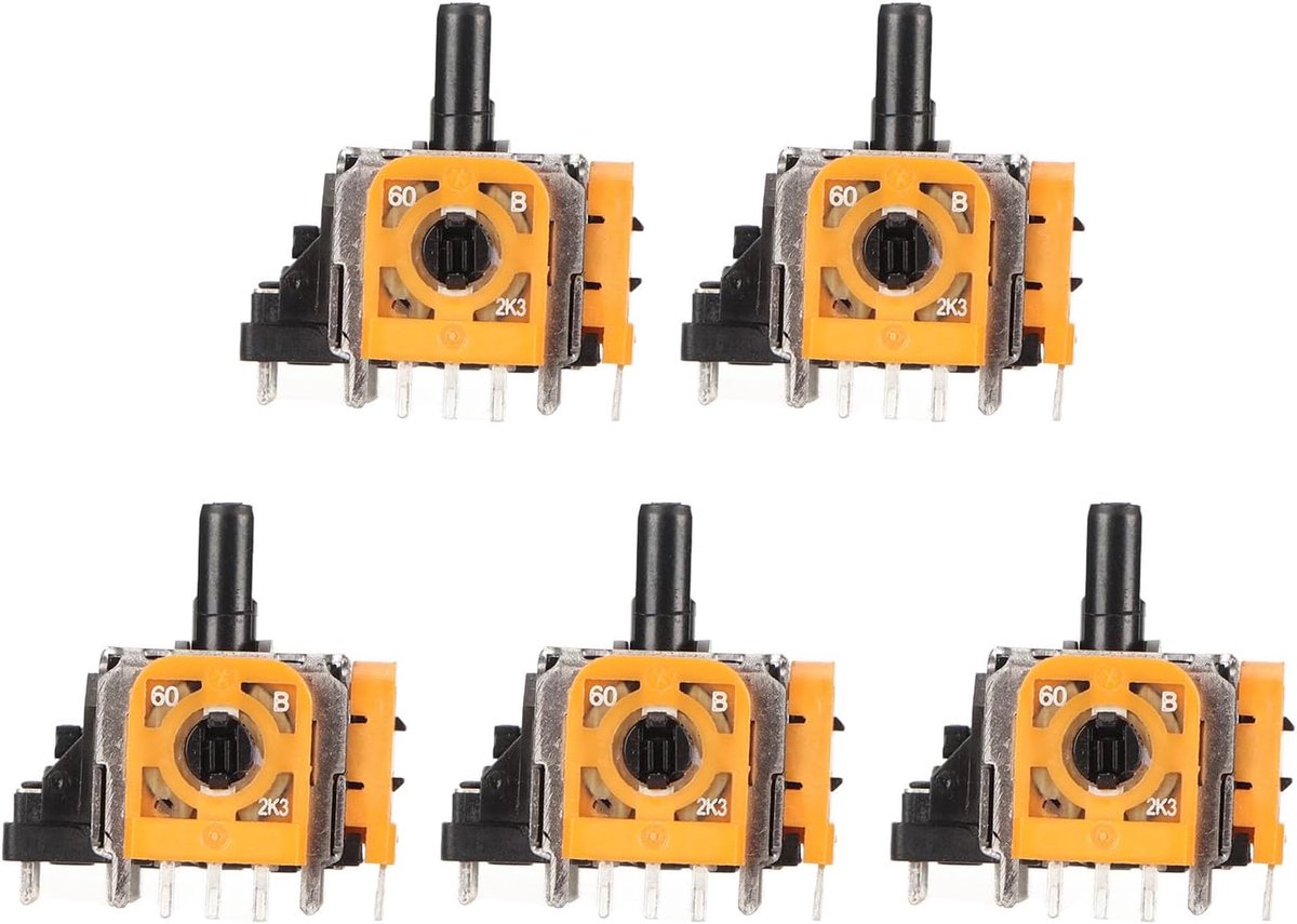 3D Analoge Joystick, 5 Stuks 3D-joystick voor Vervangende Onderdelen van de Controller, Compatibel met ABS-materiaal, voor Controllers