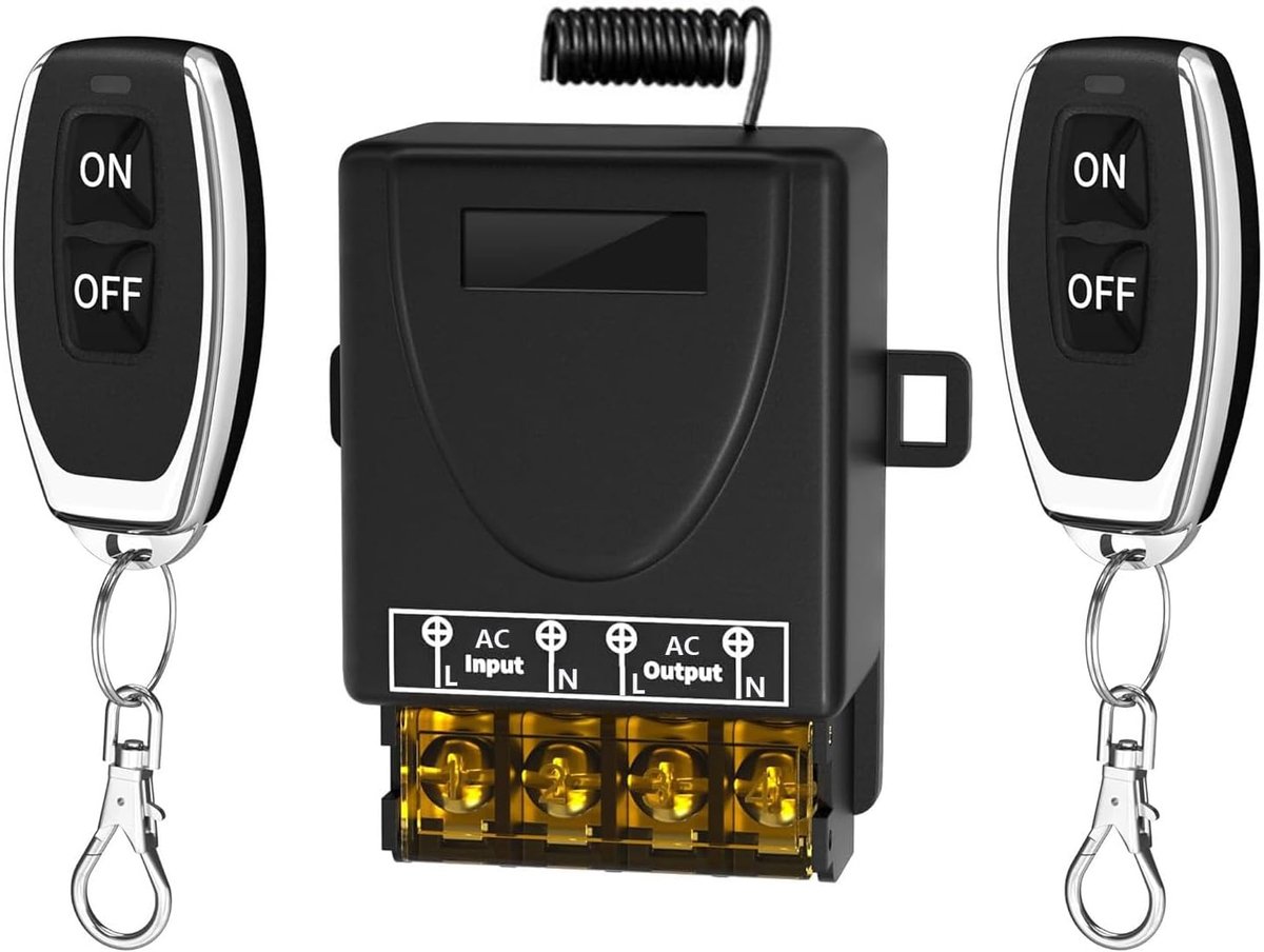 220V Draadloze Afstandsbediening Schakelaar AC80~265V 30A Relaisschakelaar 433Mhz RF Afstandsbediening voor Verlichting pomp Huishoudelijke Apparaten Beveiligingssystemen (100m)