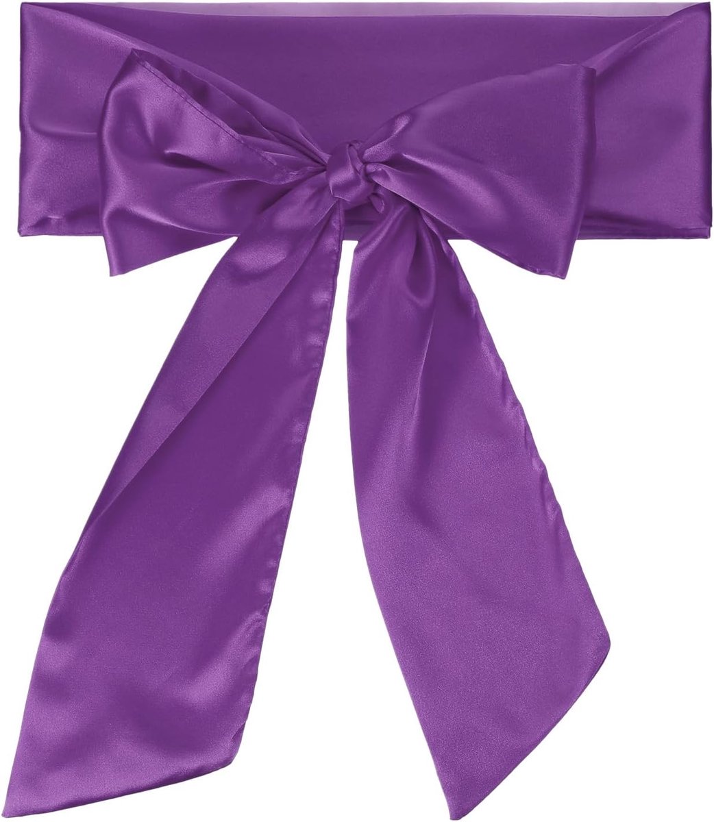 Satijnen sjerpriem, 1 stuk bruiloft feest bruids blanco satijnen taille riemen prom accessoire voor afstuderen verjaardag decoratie doe-het-zelf accessoire thuiskomst, donkerpaars,