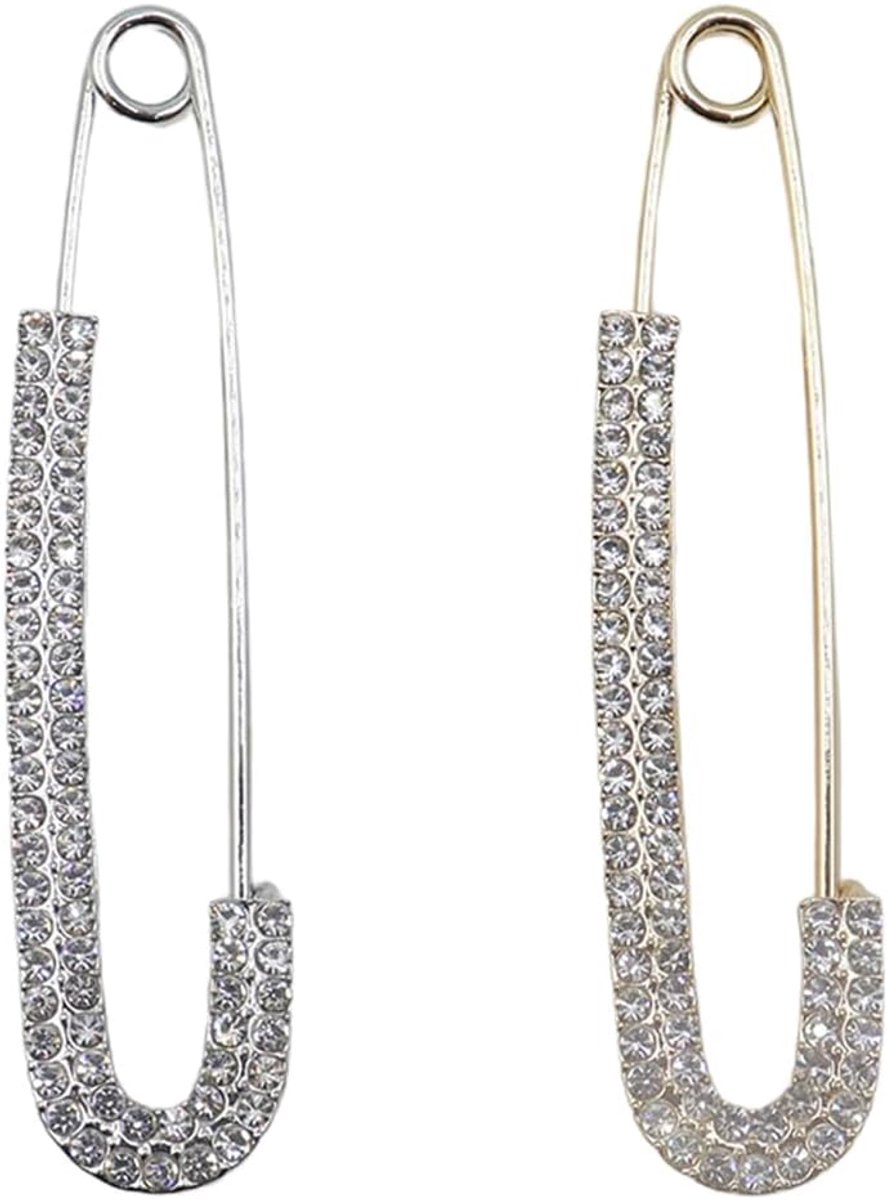 2 stks Strass Decoratieve Veiligheid Pins, Vintage Veiligheid Pins, voor Sjaals Jassen Hoeden Handtassen Bruiloft
