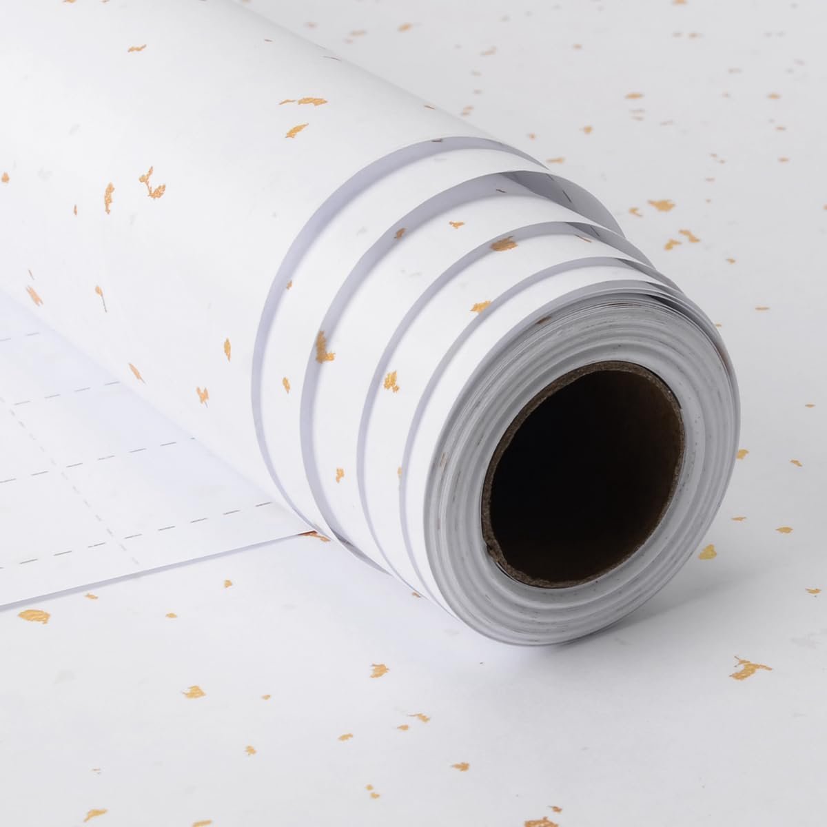 Cadeaupapier, 43 cm x 10 m, witgoud en zilver, inpakpapier voor Kerstmis, verjaardag, bruiloft, verjaardag