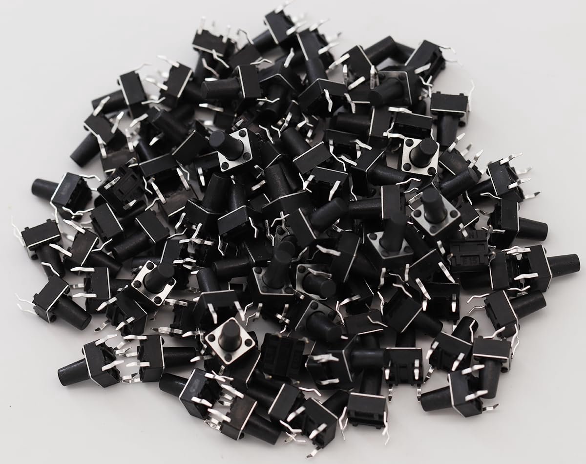 Button Schakelaar Mini Micro Tact Schakelaar 6 x 6 x 9 mm 4 Pin DIP Micro PCB SMD SMT Momentan Tactile Tact Drukknop Schakelaar Elektronische componenten (100 stuks)