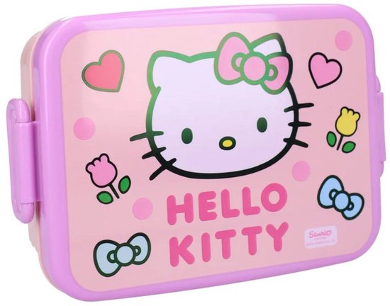 Hello Kitty Lunchset - Lunchbox - Drinkfles - 3 Snackboxen - Meerkleurig van Hello Kitty — afbeelding 2