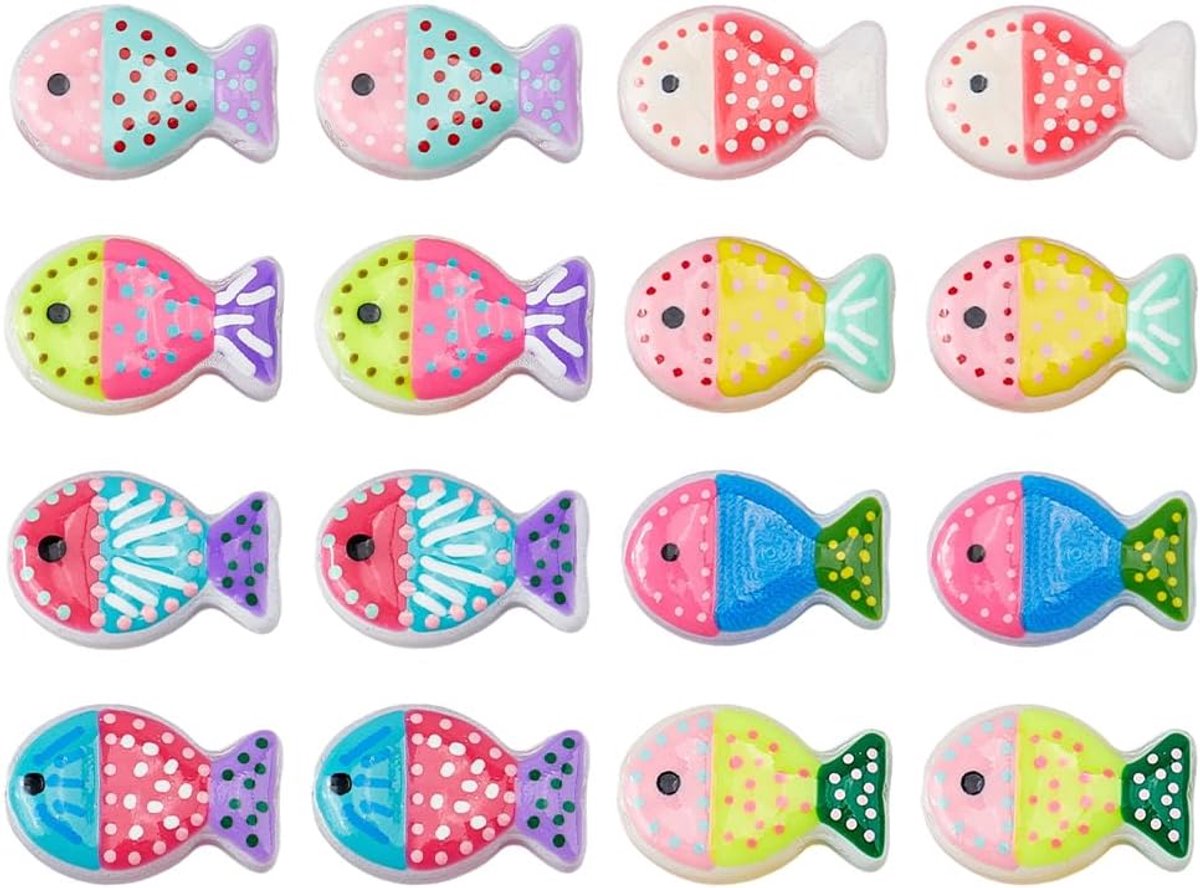 Kralen, 8 kleuren, schattige oceaandieren, parels, vis, beschilderde emaille kralen voor het maken van sieraden, armbanden, halskettingen, knutselprojecten