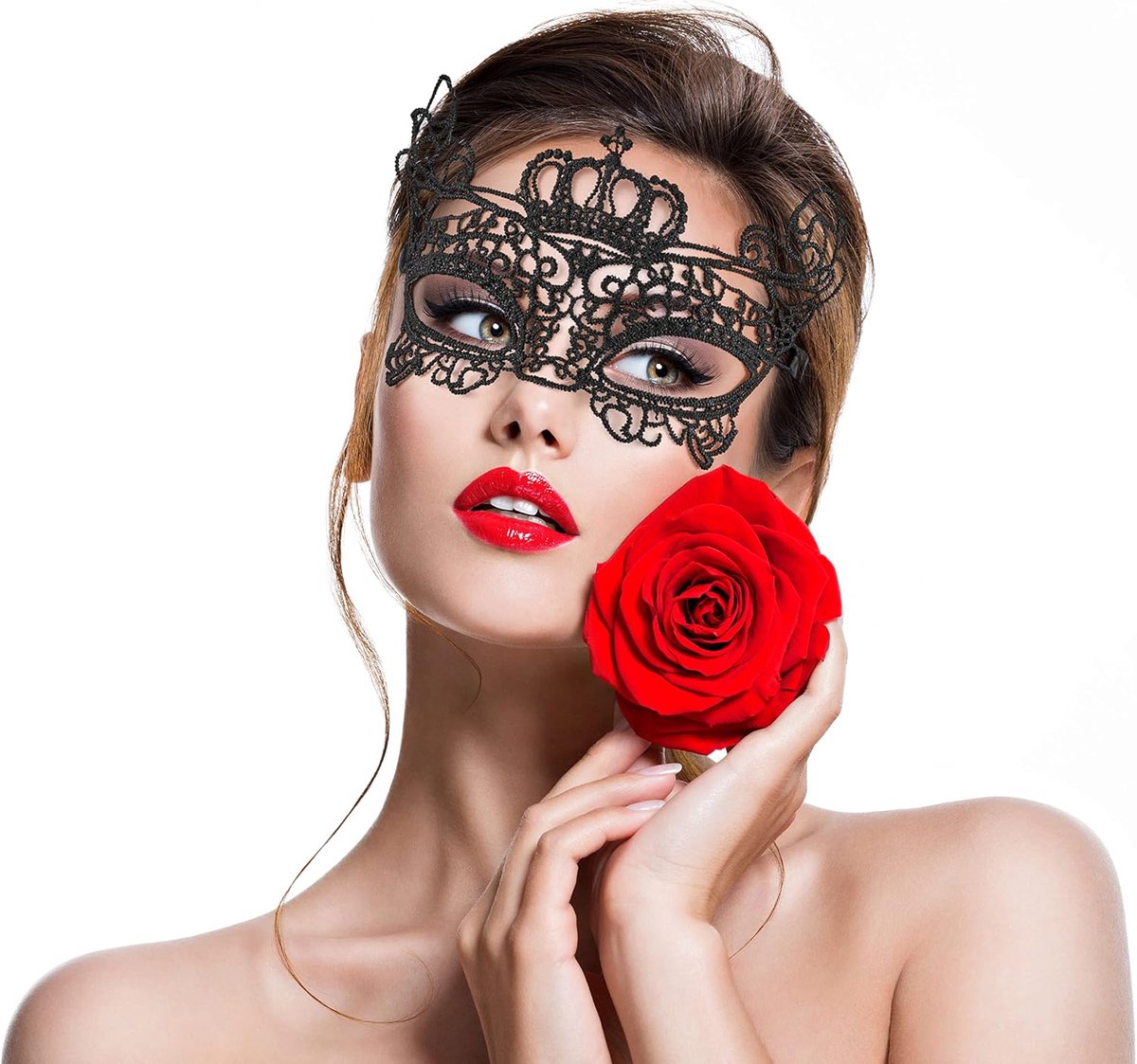 Venetiaans masker voor dames, elegant, feestoutfit, accessoires, kostuumaccessoires, carnaval, Halloween, sexy oogmasker voor vrouwen