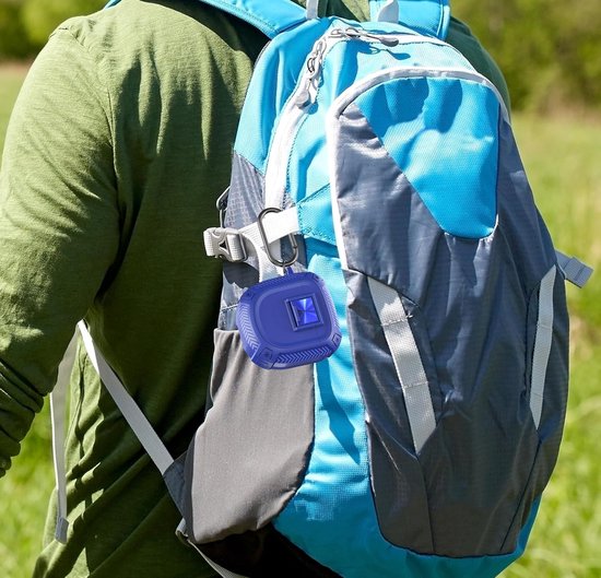 Ultra hoes met slot schokbestendige beschermhoes compatibel met Bose QuietComfort Ultra oordopjes (2023) / Bose QuietComfort oordopjes II (2022) hoesje met veiligheidsslot en karabijnhaak (blauw) — afbeelding 5