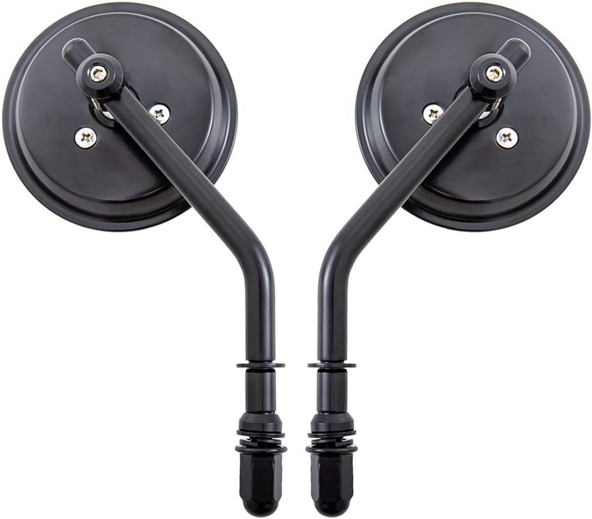 Zijspiegel voor motorfiets, 8 mm, achteruitkijkspiegel, spiegel voor Bobber Chopper Old School 1982-2018 Up (zwart)