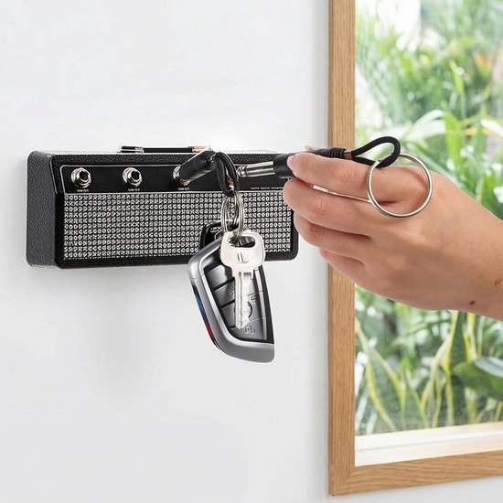 4 stuks gitaarversterker sleutelhouder, ABS zinklegering wandgemonteerde gitaarsleutelhouder, modern design sleutelhangerhouders voor professionele professionele muzikanten en muziekliefhebbers — afbeelding 5