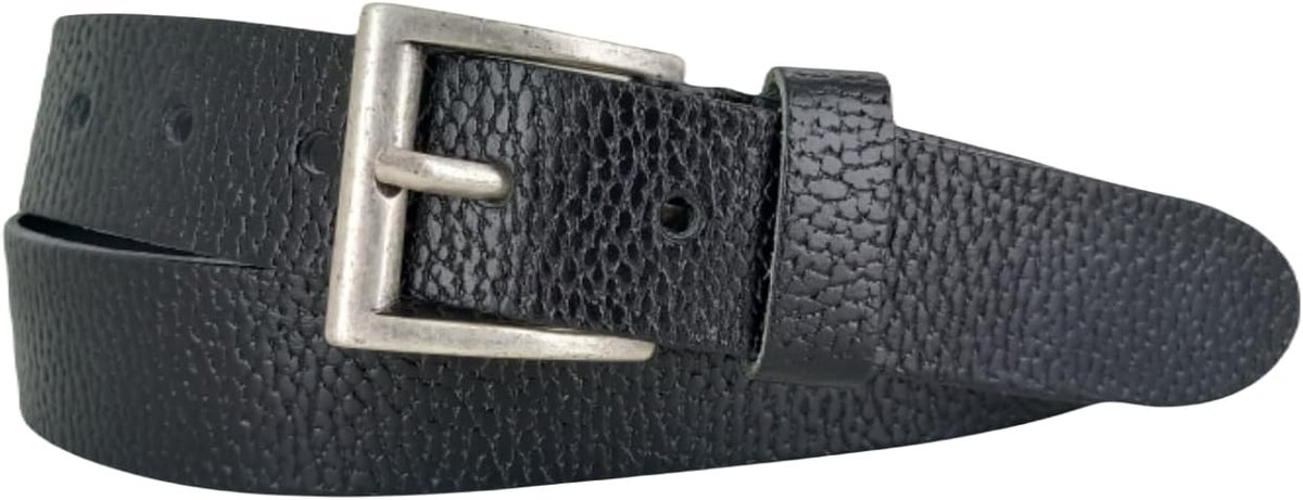 Riem 3,5cm | Splitleer Vrouwen | Kleur: Zwart | Riemmaat: 115 (totale lengte: 130cm) | 100% Echt Leer | Nikkelvrije gesp