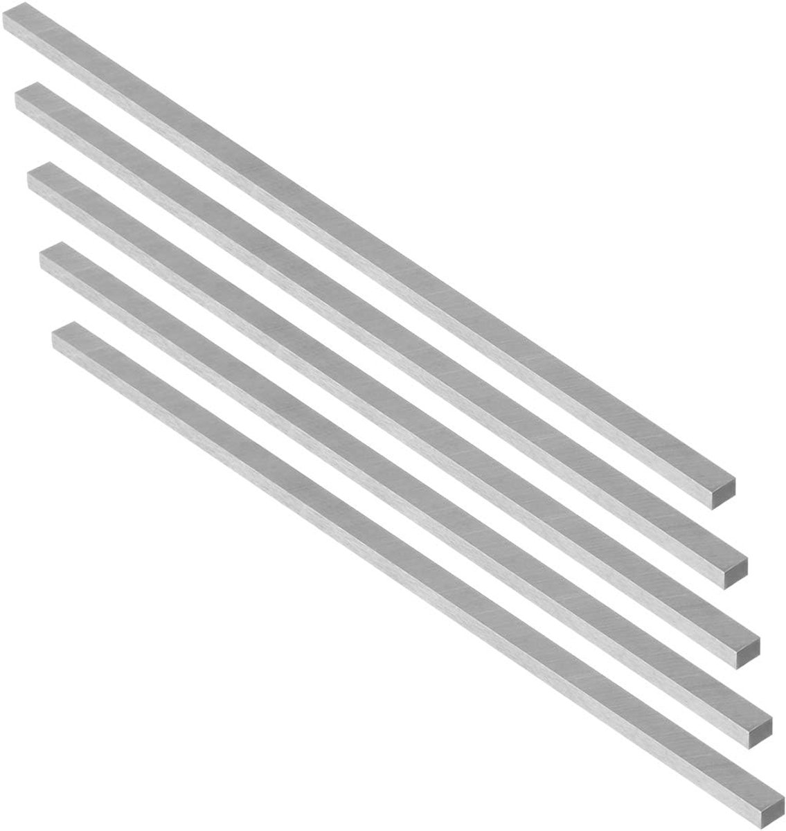 Sourcing map HSS Draaimachine gereedschapsboor 4 mm x 6 mm x 200 mm, vierkant draaigereedschap onbewerkte rechthoekige hogesnelheidsstalen frees, 5 stuks