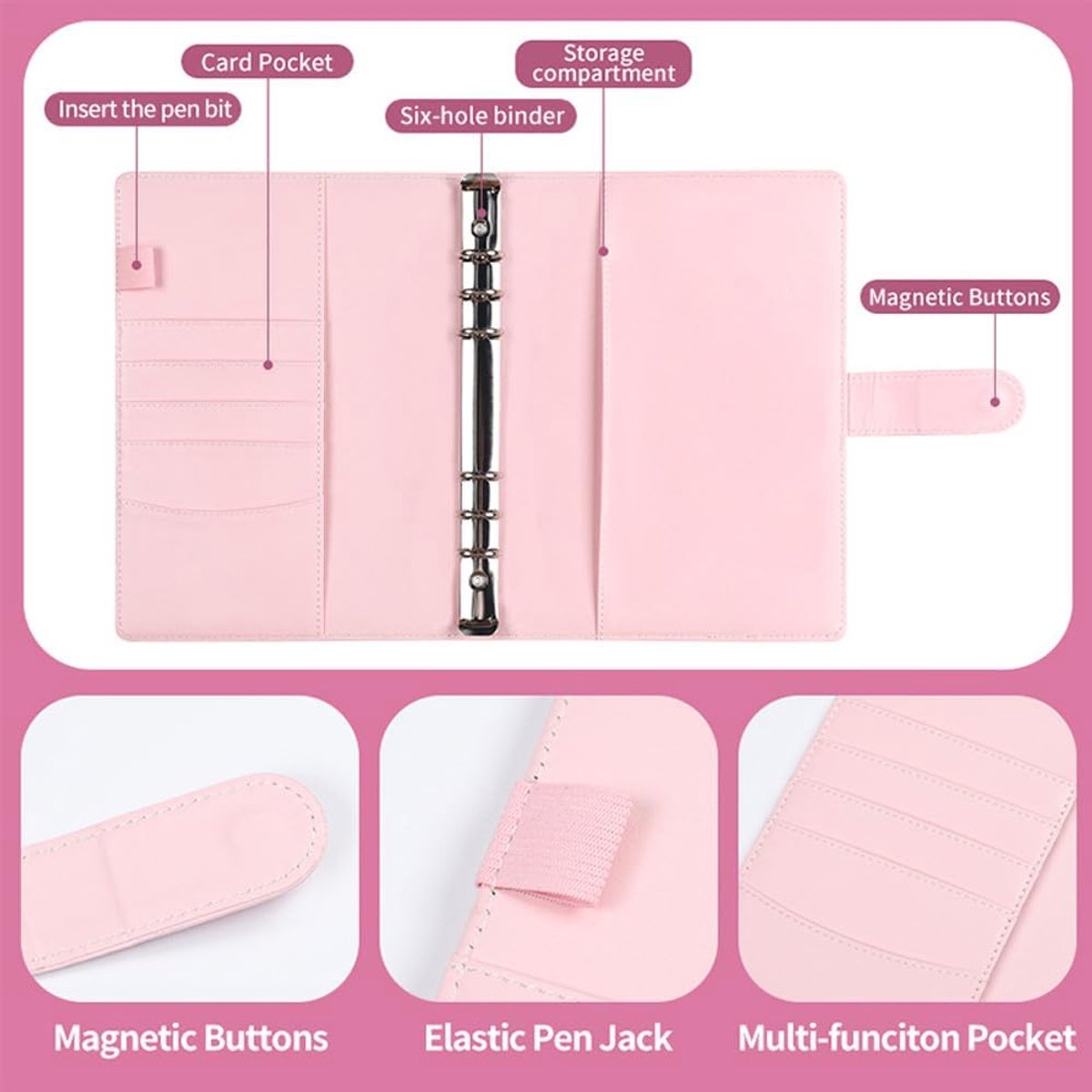 Challenge Binder Set, Saving Challenge Binder Set, Saving Challenge, Easy and Fun Manier om €5,050 te besparen (roze)