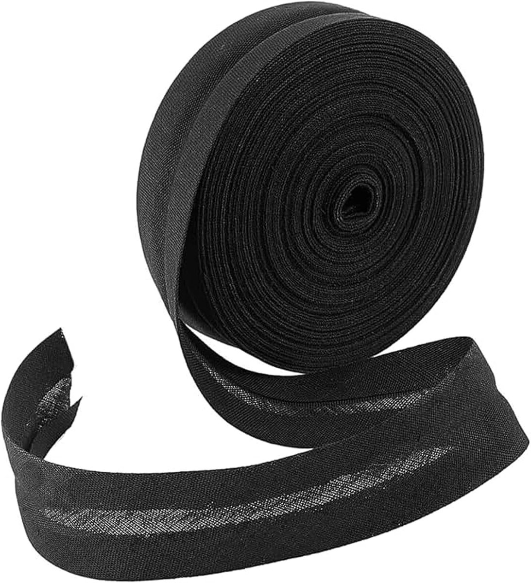 Biaisband, 20 mm brede zwarte rand, zoomband voor het naaien van kledingstukken, buisleidingen, quilten