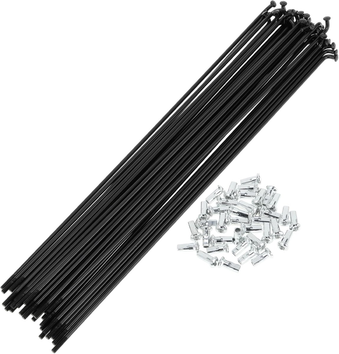 Spaken 12G 247mm Lengte Fiets Wiel Spaken Zwart Carbon Staal