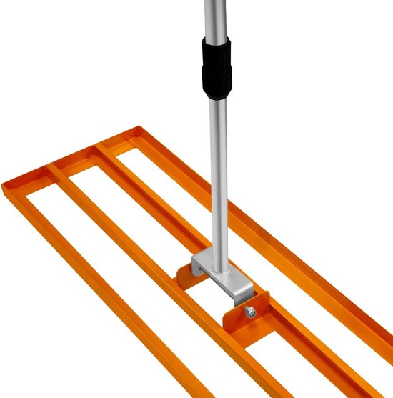 Nivellering Hark Grond Leveler 100 cm - Verstelbaar Handvat 1.20-1.90 m Tuin Gazon Golf Zand Gras Golfbaan Achtertuin Bodemnivellering Nivelleren - Oranje — afbeelding 4