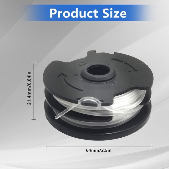 Snaartrimmer vervangende spoel lijn voor Parkside draadloze grastrimmer PRTA 20-Li C3 IAN351753 vervangende automatische invoerspoel (6 stuks) — afbeelding 2
