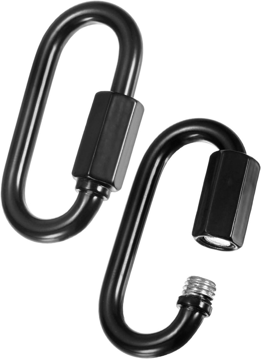 Pack Chain Quick Links - Gegalvaniseerde IJzeren Ketting Connector voor Reizen, Wandelen en Hangmatten met Schroefvergrendeling en Hoge Gewicht Capaciteit