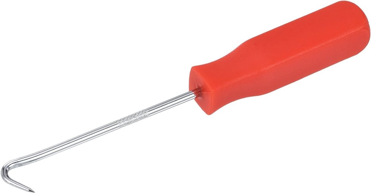 O-ring 90 graden haak - oliekeerring pakking voor precisie schroevendraaiers en trekker verwijderaars, stevig en duurzaam voor motorblokken en cilinderkoppen (142 mm, rood)