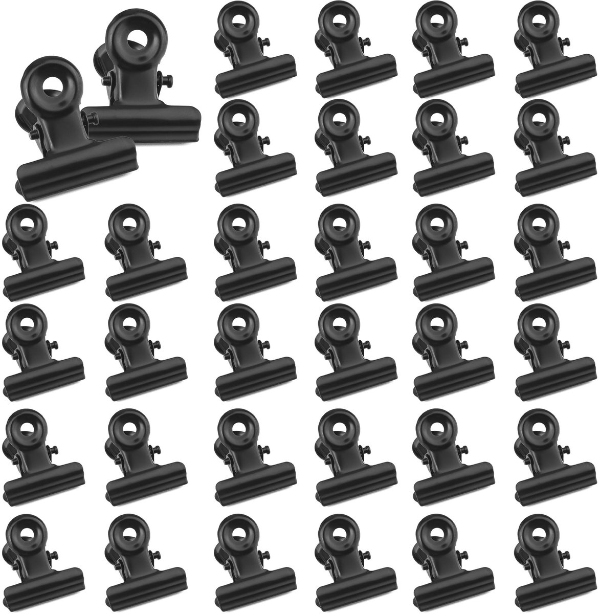 SolidKeus - Set van 80 Zwarte Bulldog Paperclips