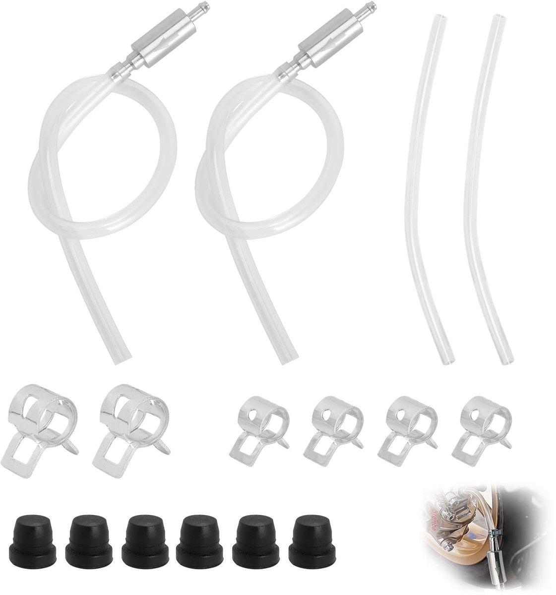 SolidKeus - Set van 2 Brake Vent Slangen voor Motor en Fiets