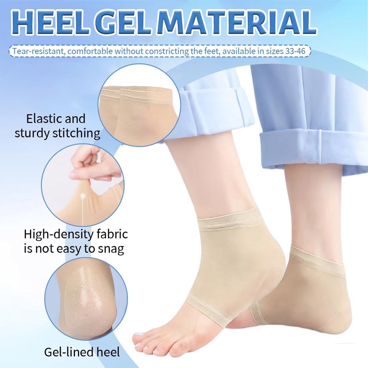SolidKeus - Gel Heel Pads Set van 4 voor Hielspoor en Plantar Fasciitis