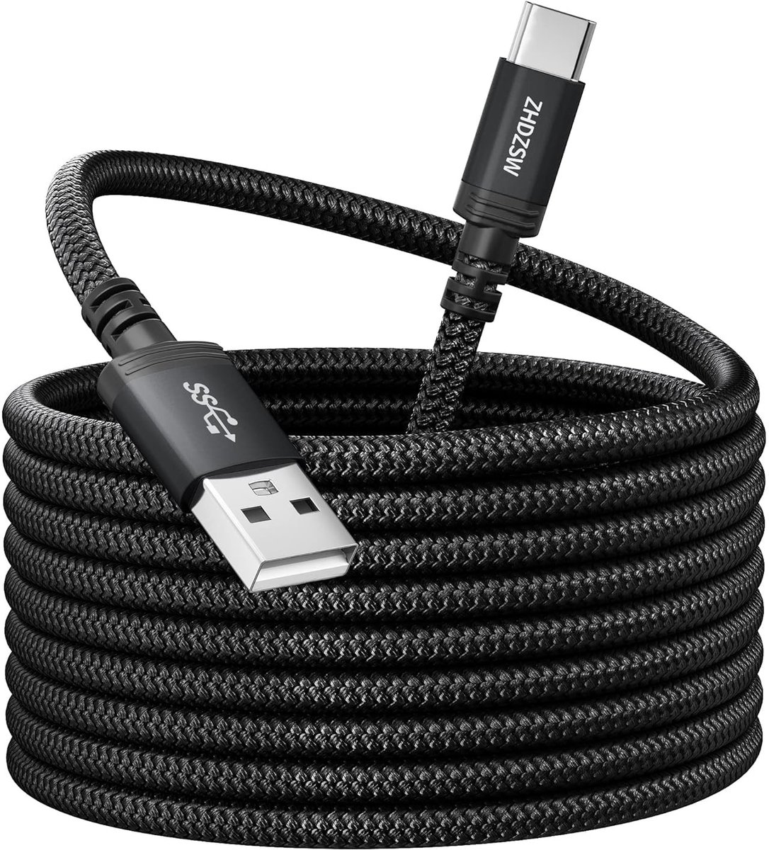 SolidKeus - Extra Lange USB C Oplader Kabel 5m voor Snelladen