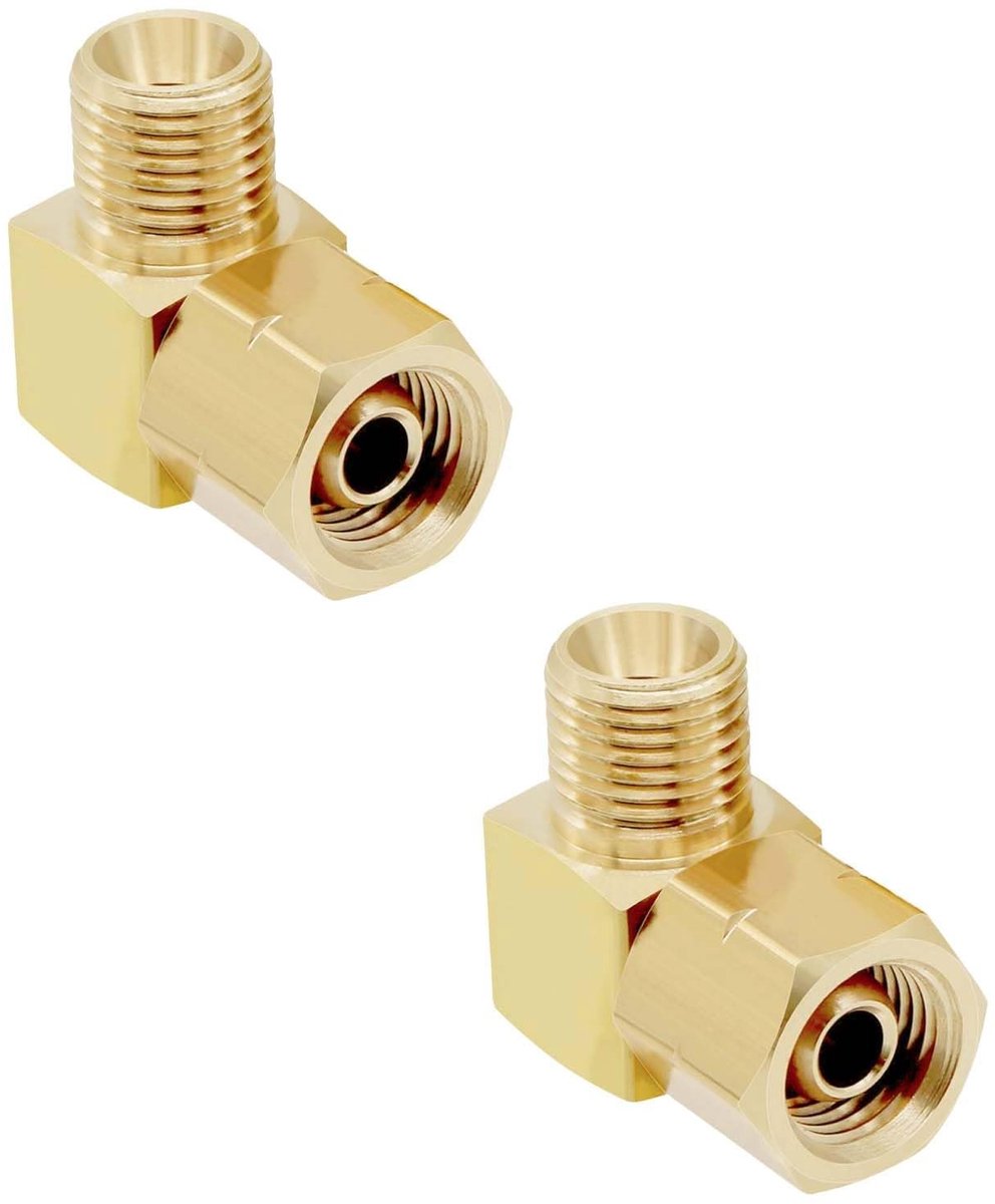SolidKeus - Set van 2 Gasverbinding Hoeken van Messing voor Gaskranen