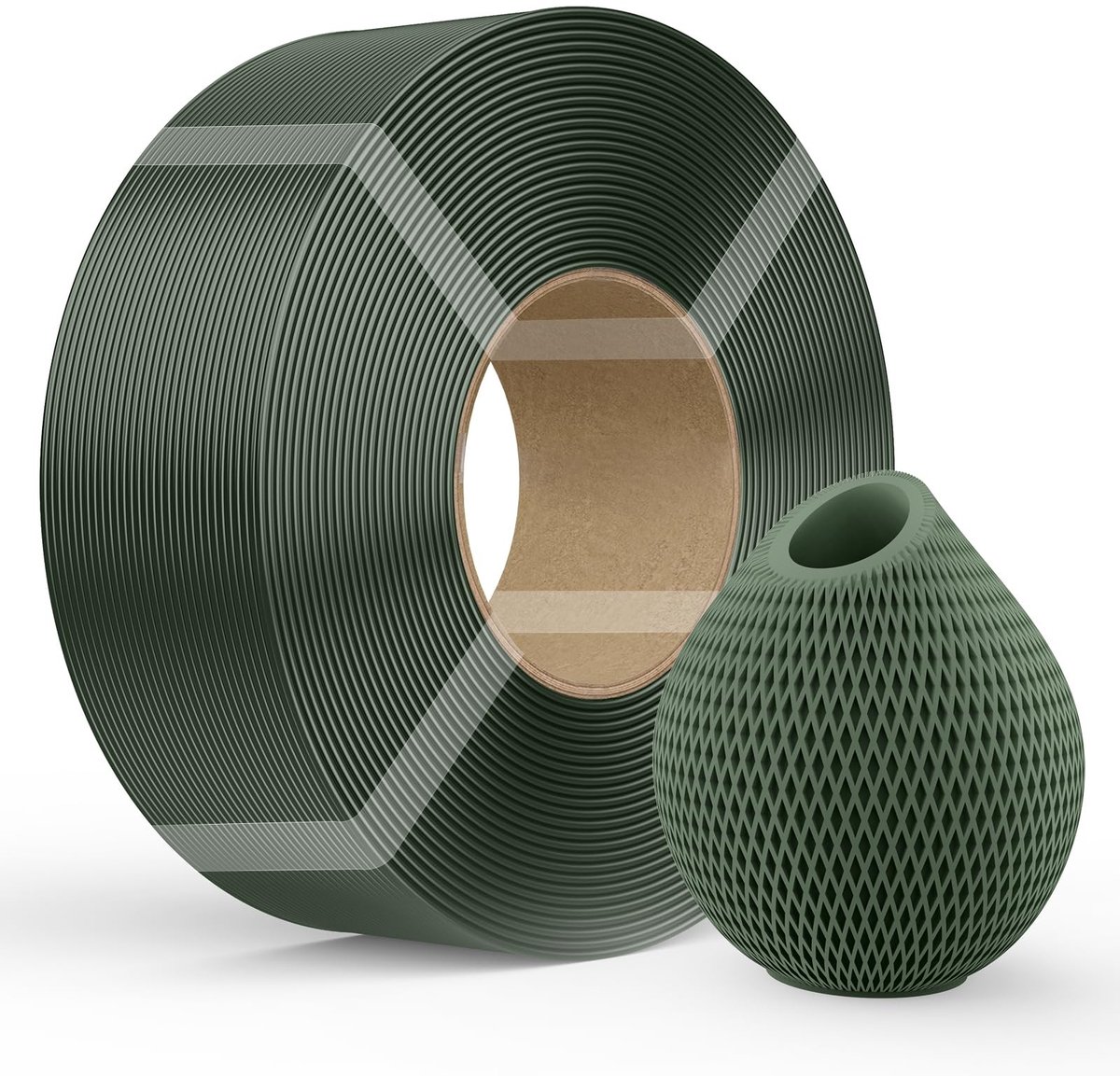 SolidKeus - PETG Refill Filament 1.75mm voor 3D Printers, 1kg, Olijfgroen