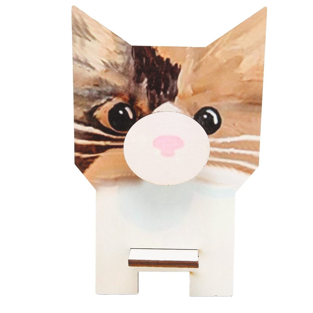 SolidKeus - Houten Brillenhouder met Cute Cat Design voor Opslag