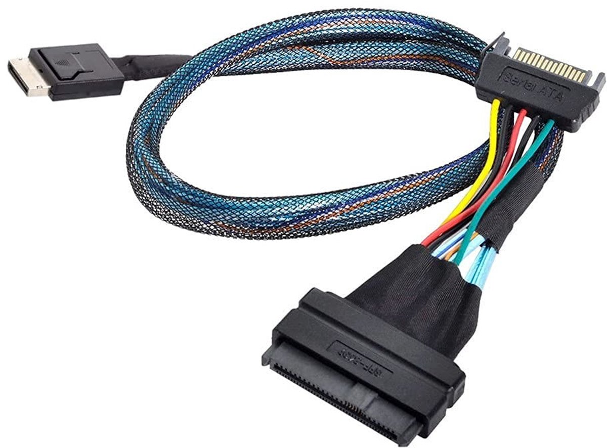 SolidKeus - Oculink naar U.2 NVME PCIe SSD Kabel 50cm