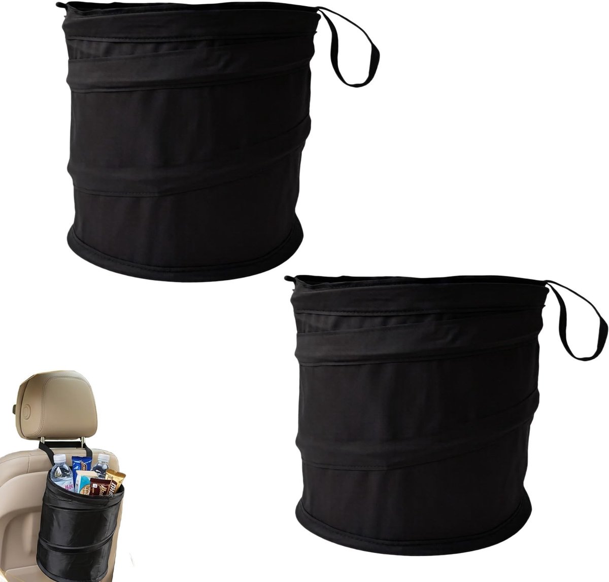 SolidKeus - Set van 2 Opvouwbare Autovuilnisemmers voor Auto en Camping