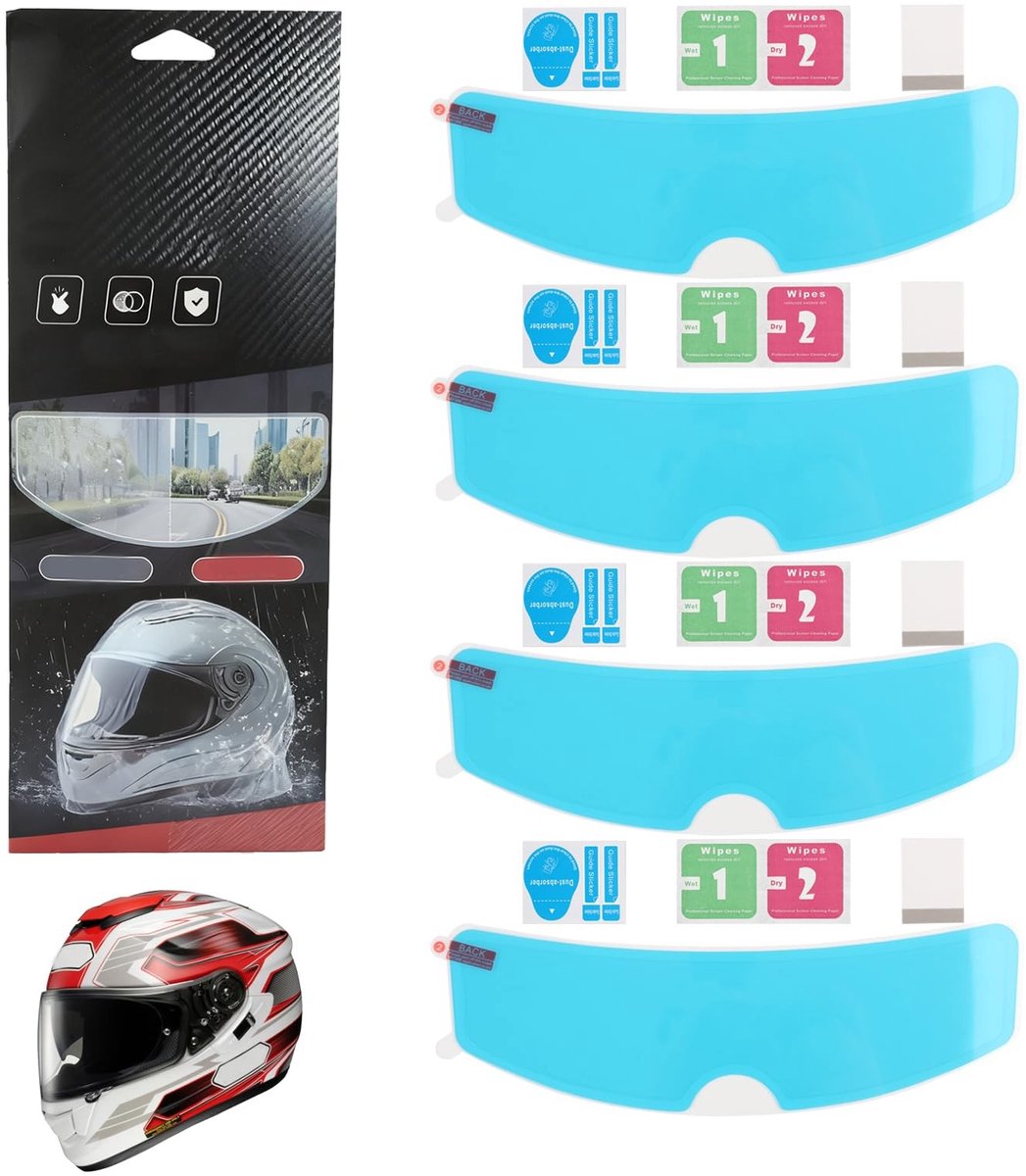 SolidKeus - 4 Stuks Universele Beschermfolie voor Motorhelm