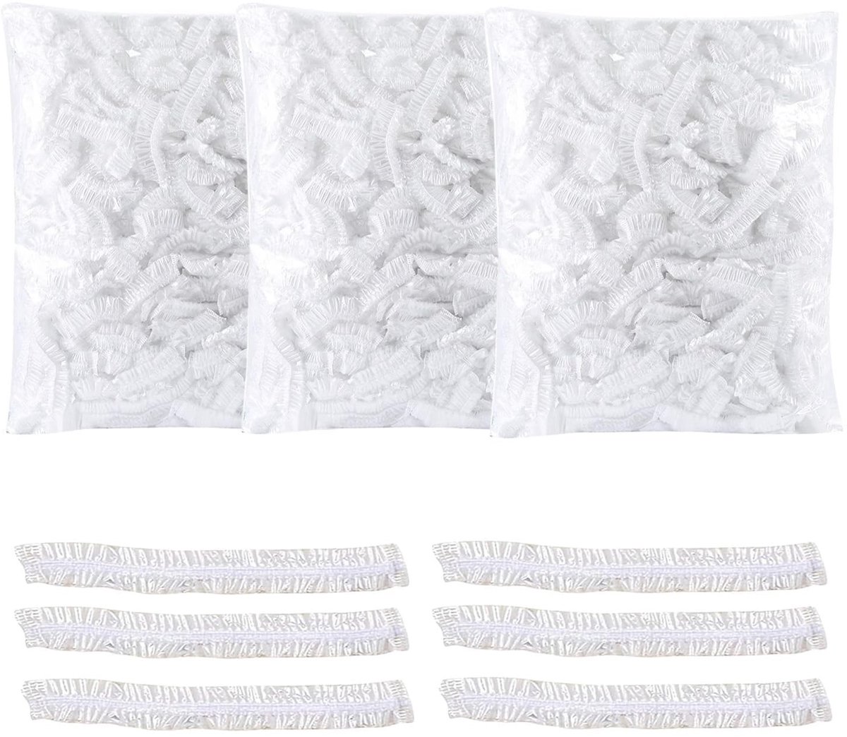 SolidKeus - Set van 300 Plastic Voedselafdekkappen, Elastische Dekzeilen voor Voedselopslag