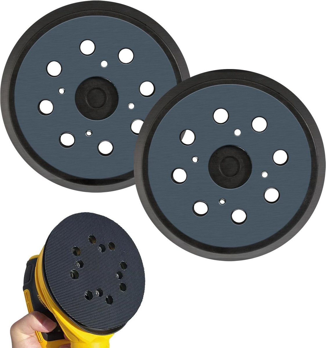 SolidKeus - Schuurwielen 125 mm, Set van 2 voor Snelle Polijstwerkzaamheden