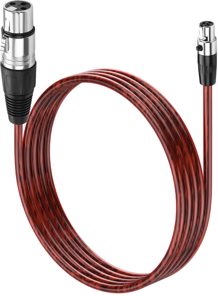 SolidKeus - Mini XLR naar XLR Audio Kabel voor Microfoons (2 Meter)