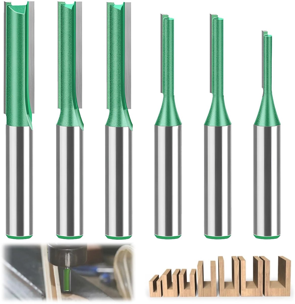 SolidKeus - Set van 6 Frees Cutter met 8mm Schacht