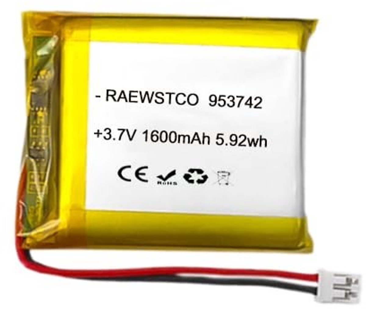 SolidKeus - Lithium Batterij 3,7V 1600mAh voor Diverse Apparaten