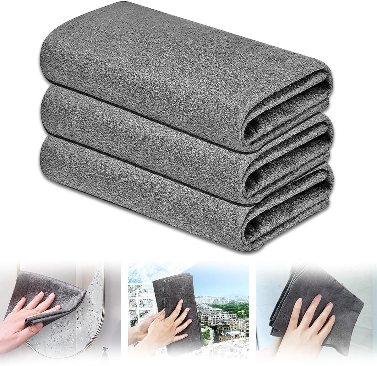 SolidKeus - Set van 3 Herbruikbare Microvezeldoeken voor Schoonmaken