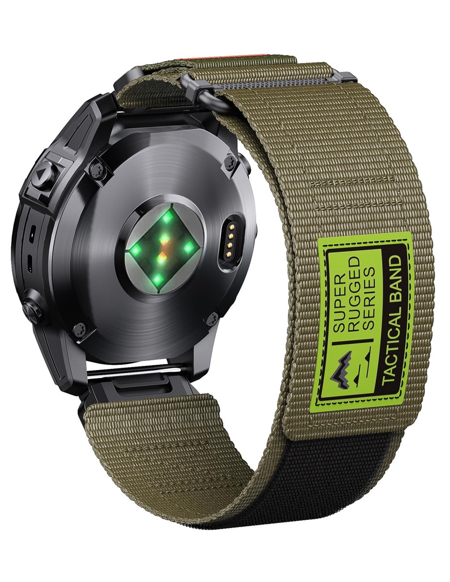 SolidKeus - Nylon Horlogeband voor Garmin Fenix Series