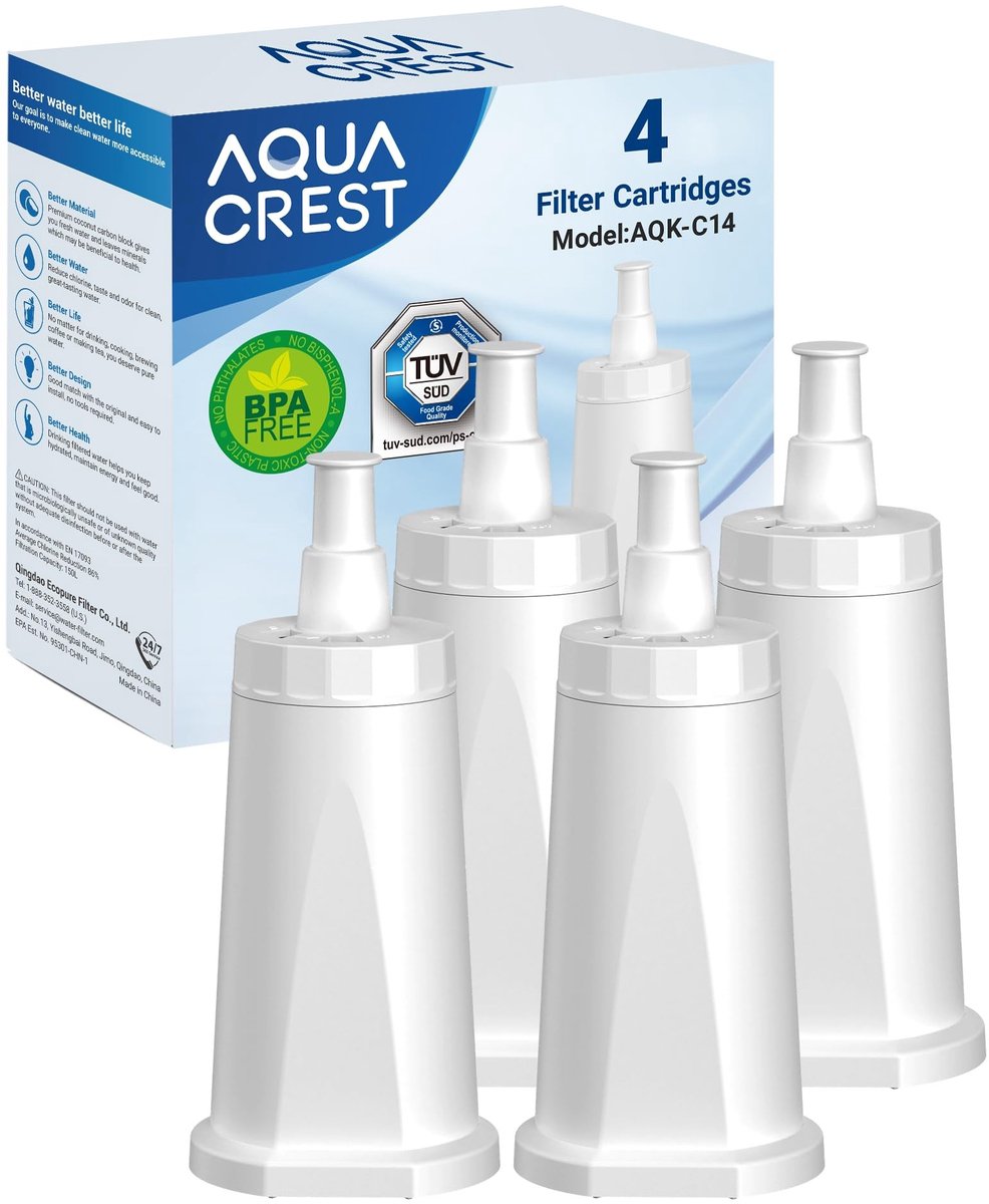 SolidKeus - Vervangingswaterfilter voor Koffiemachine, 4 Stuks